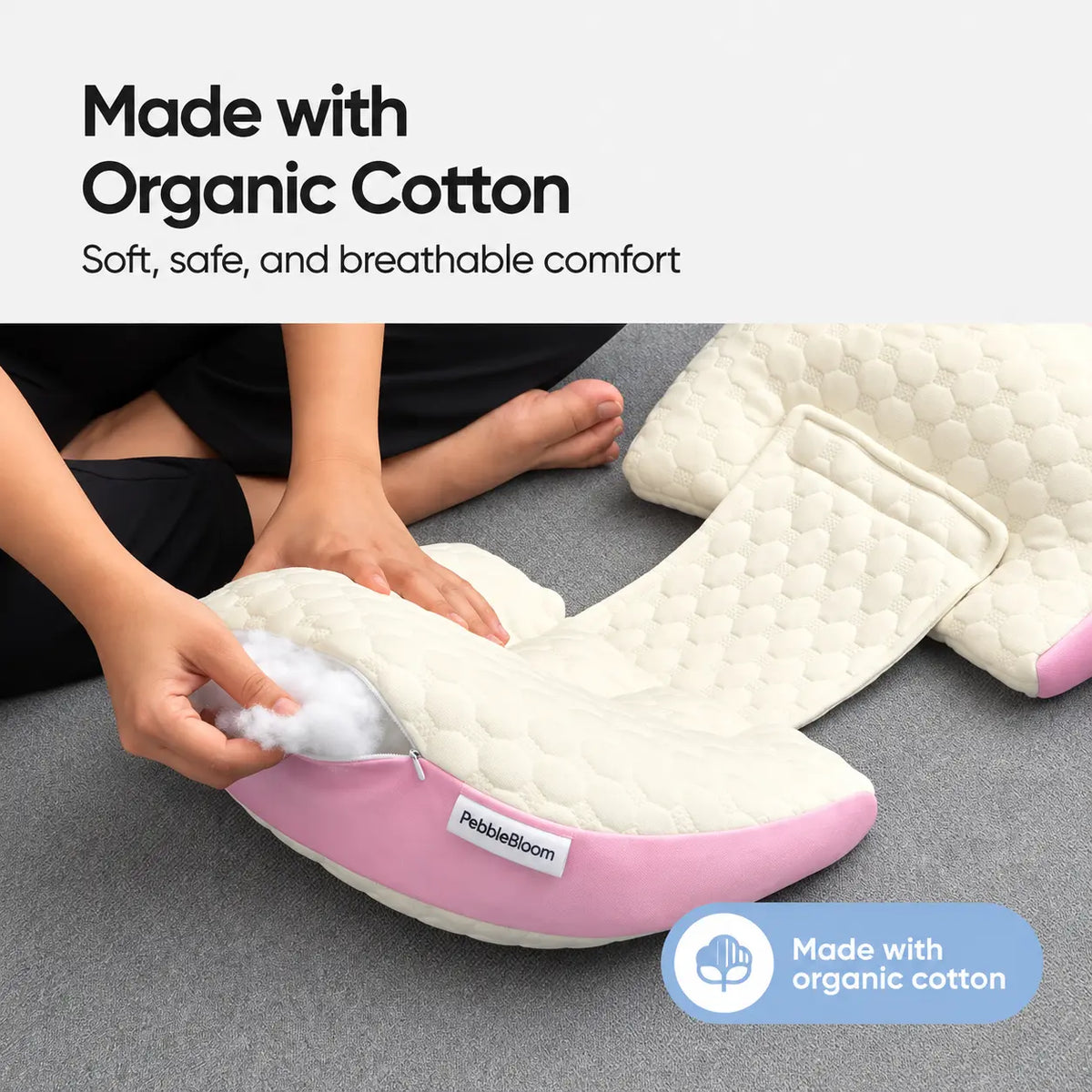 PebbleBloom™ Pregnancy Support Pillow