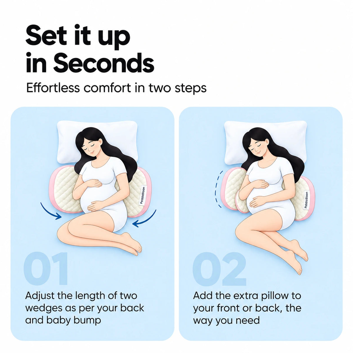 PebbleBloom™ Pregnancy Support Pillow