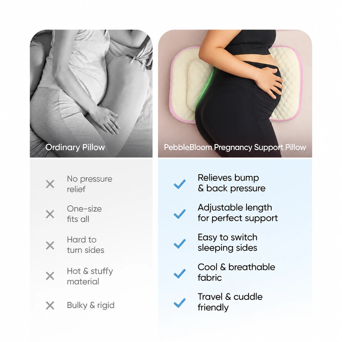 PebbleBloom™ Pregnancy Support Pillow
