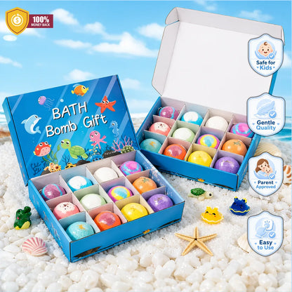 PebbleBloom™ SurpriseFizz Bath Bombs
