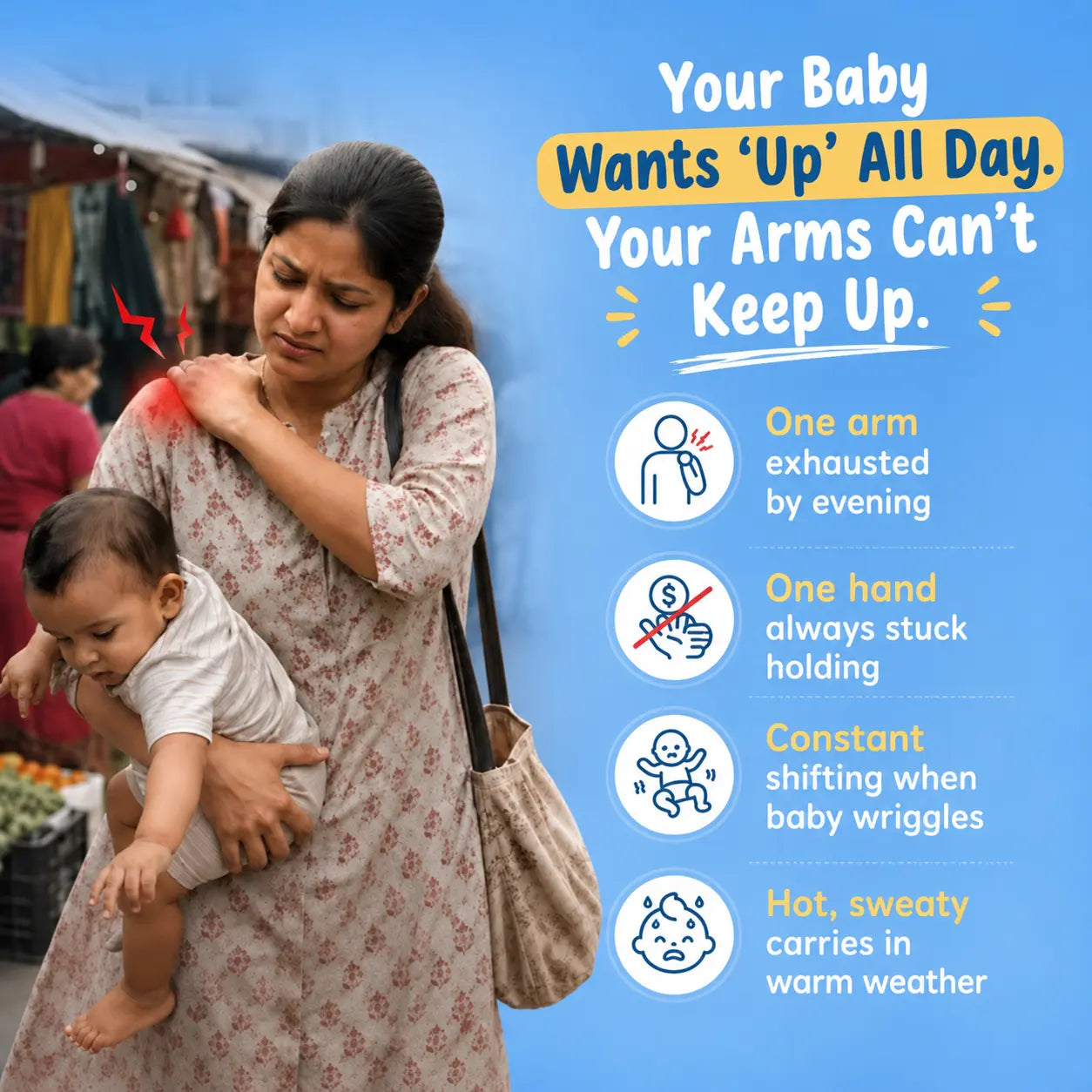 PebbleBloom™ EasyCarry Baby Sling