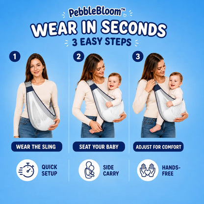 PebbleBloom™ EasyCarry Baby Sling