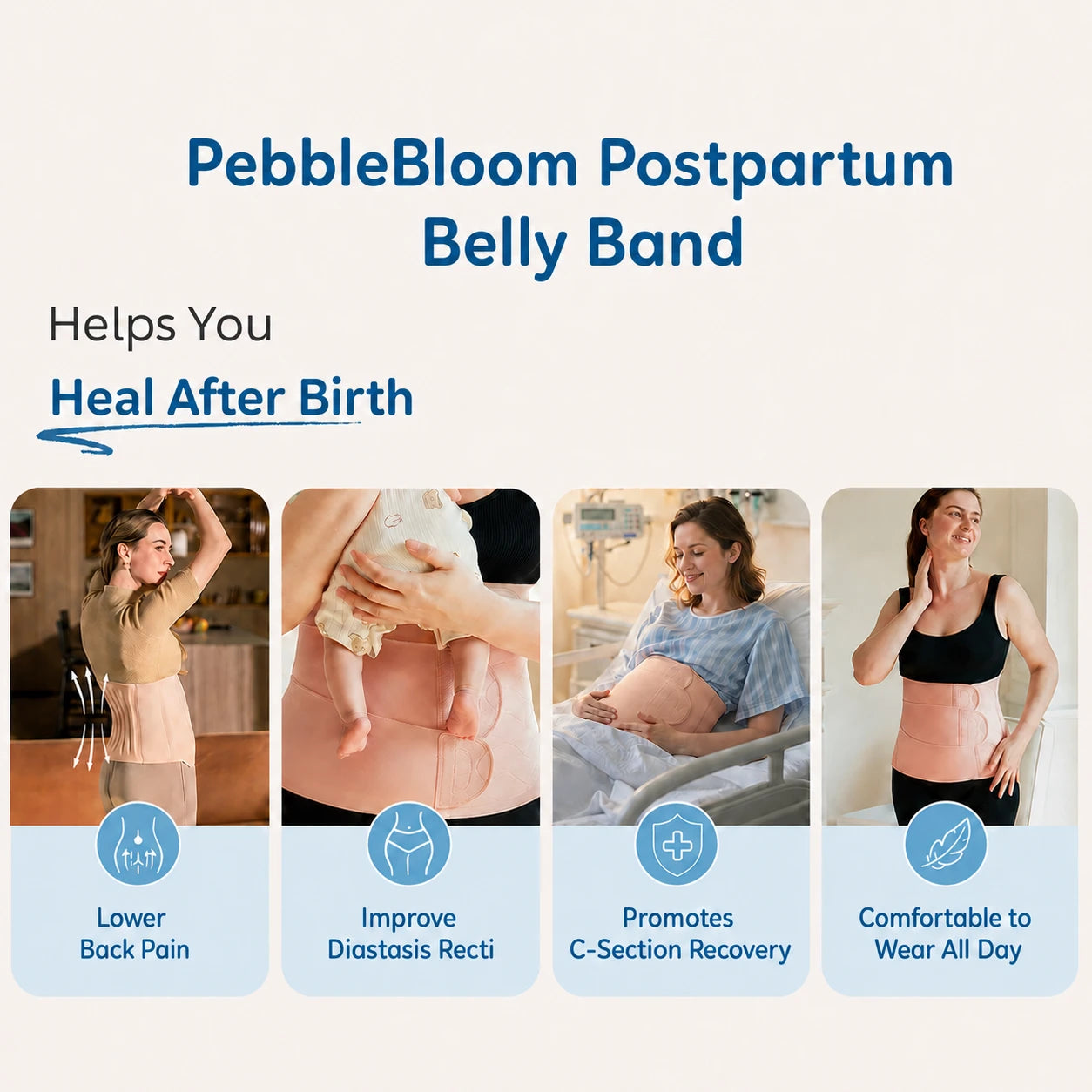 PebbleBloom™ Postpartum Recovery Wrap