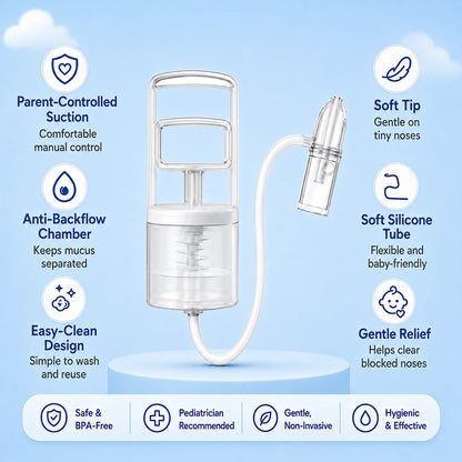 PebbleBloom™ BreatheEase Nasal Aspirator