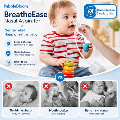 PebbleBloom™ BreatheEase Nasal Aspirator