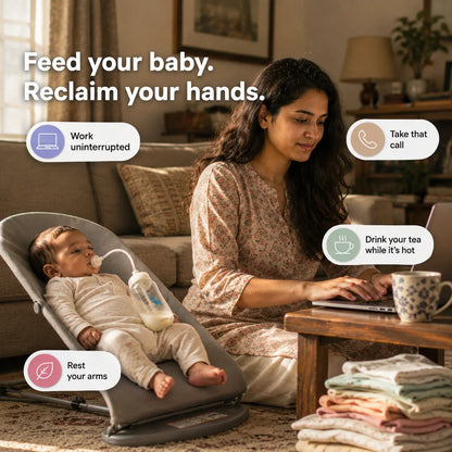 Hands-Free Self-Feeding Bottle for Babies
