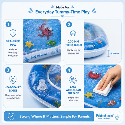 PebbleBloom™ Tummy Time Water Play Mat