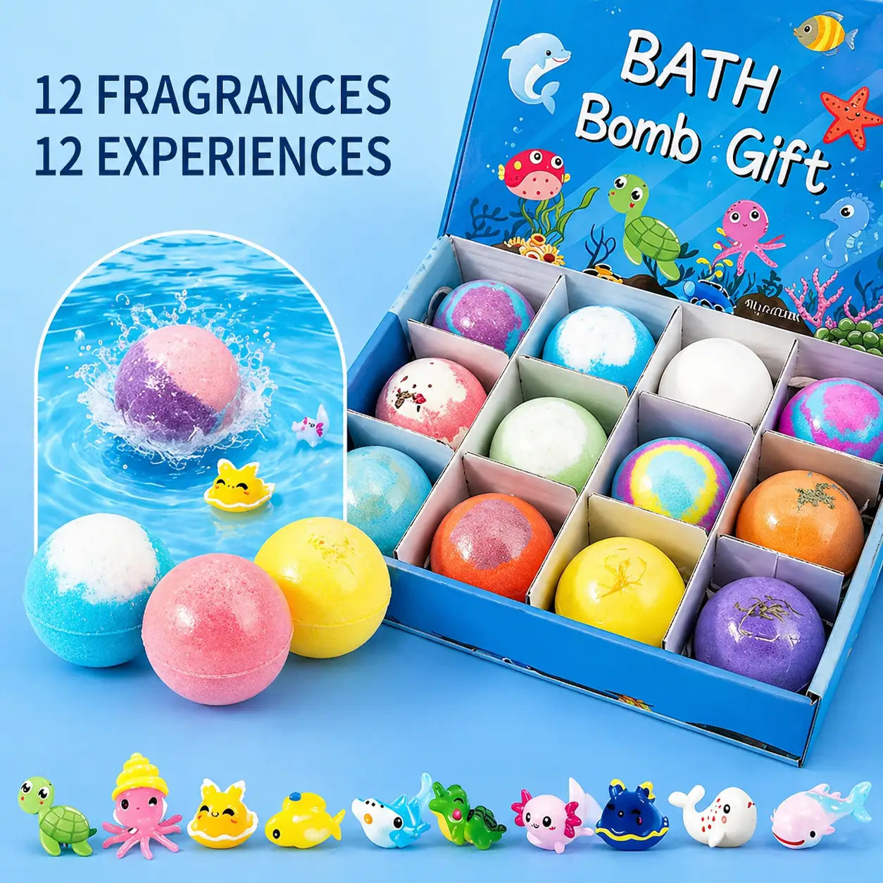 PebbleBloom™ SurpriseFizz Bath Bombs