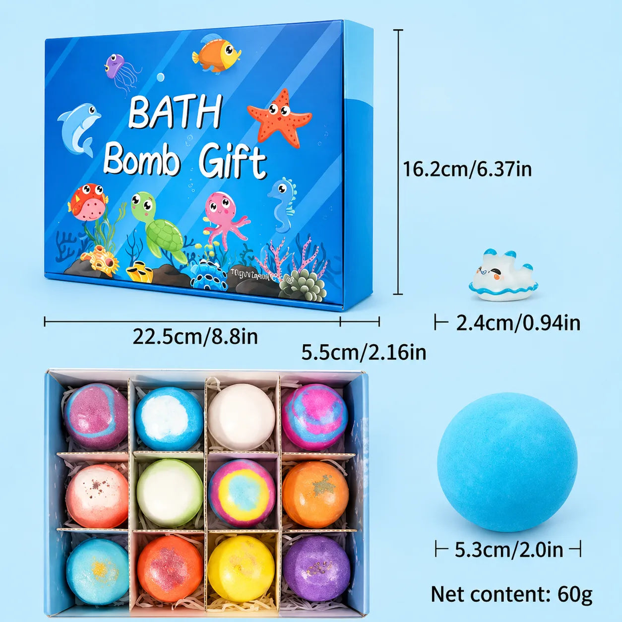 PebbleBloom™ SurpriseFizz Bath Bombs