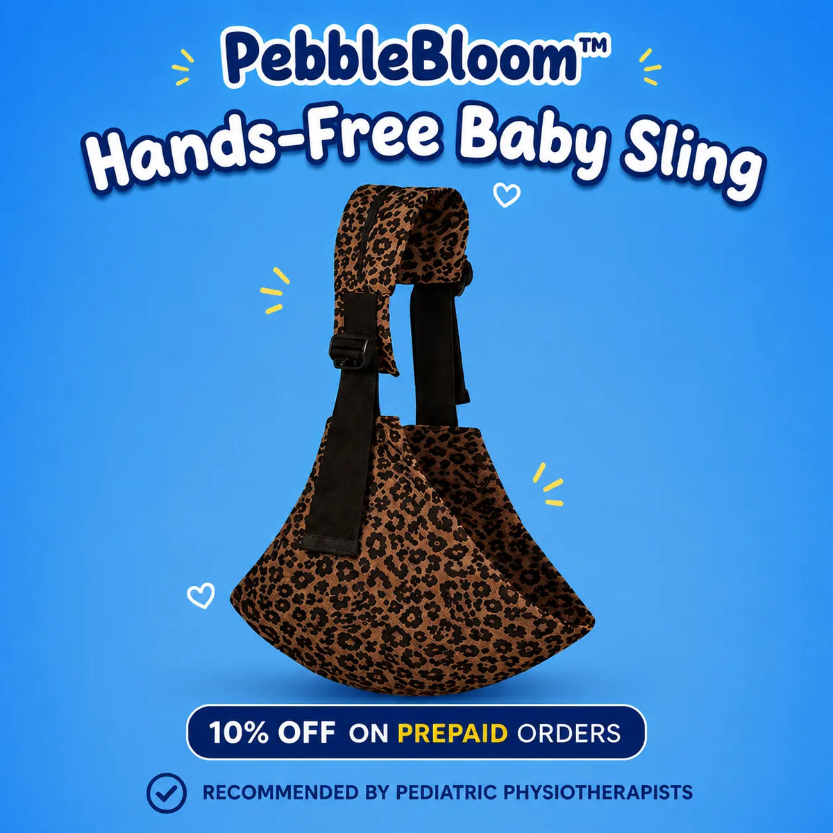 PebbleBloom™ Hands-Free Baby Sling